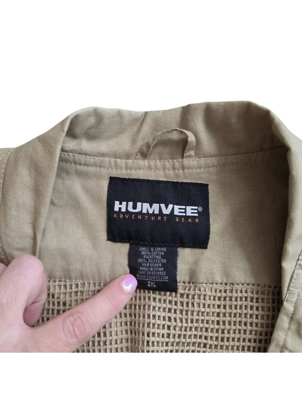 Humvee Adventure Gear 2XL Khaki Multi-Pocket Fishing Vest pockets Utility vest